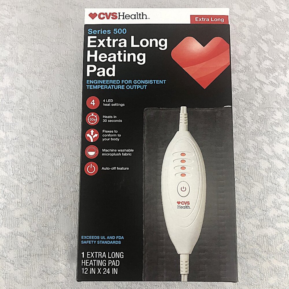 CVS Health Extra Long Heating Pad Series 500 NWT